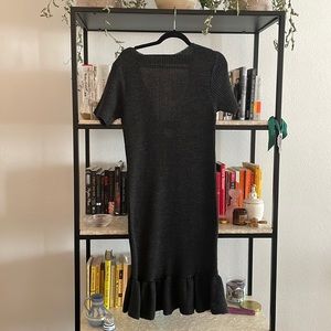 Gray Midi Sweater Dress